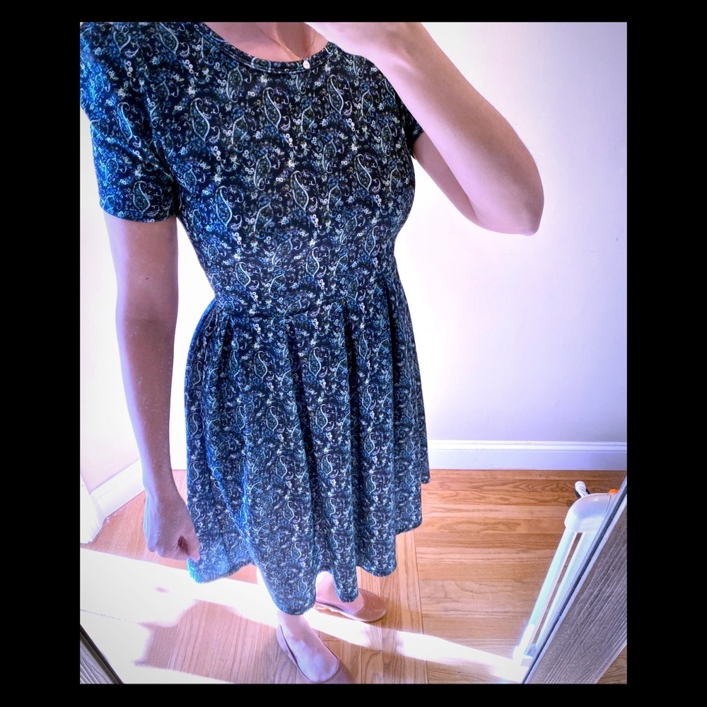 Lularoe size small dress EUC blue floral